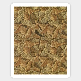 Acanthus Leaves by William Morris, Vintage Textile Art Sticker